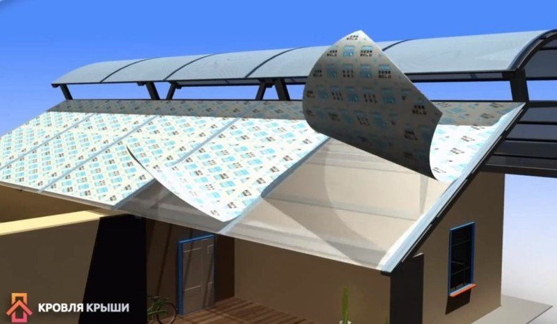Плоская крыша из поликарбоната